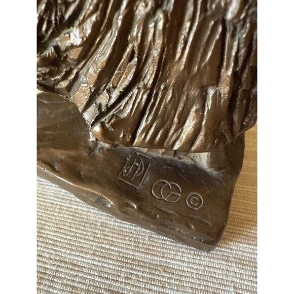 Seated Ballerina Figurine 1996 HP Signed Cold-Cast Bronze Finish – CG Mark - Picture 7 of 16